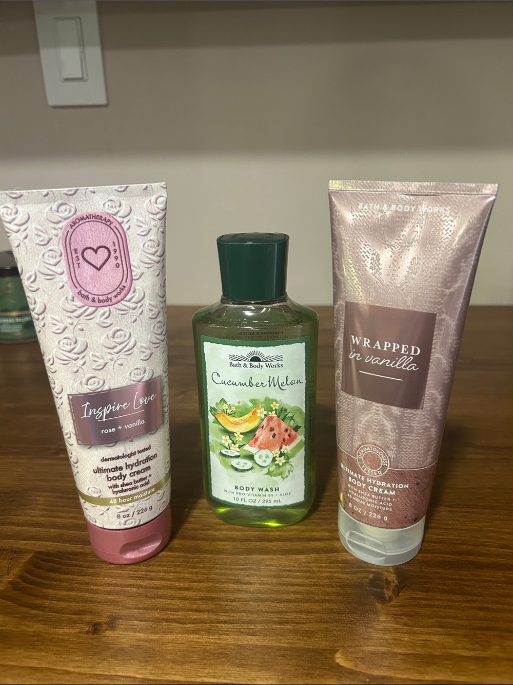 Set of 3 Bath & Body Works  Body Cream and body Wash. NEW